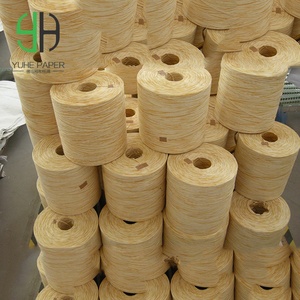 Fábrica de Rafia Natural, venta al por mayor, rollos de cinta de papel de Rafia de PP de color verde militar para caja de regalo, embalaje de Rafia - Product Image 6