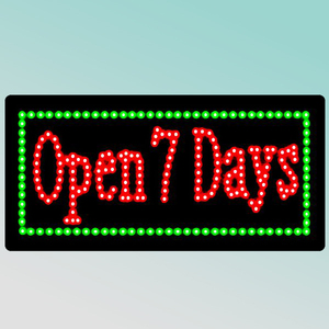 แผงป้ายไฟ LED ติดร้านได้7วันทำจาก60X30cm สว่างทันสมัย