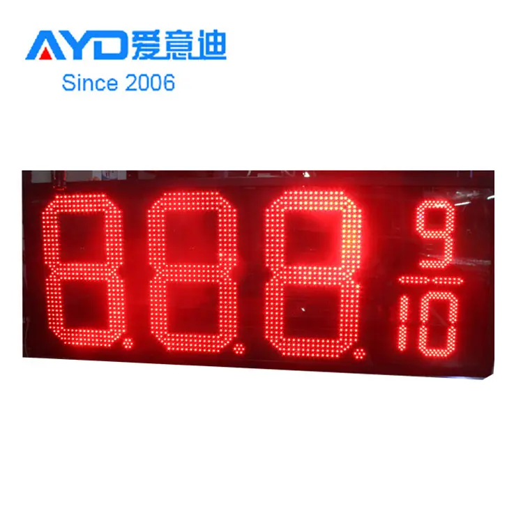 Sem fio ao ar livre 12 polegadas Gasolina Station LED Digital Preço Display Board Posto de Gasolina LED Number Display Board