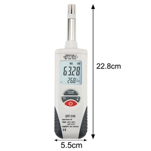 HT 350 גודל נייד מד חום מד לחות דיגיטלי תצוגת <span class=keywords><strong>LCD</strong></span> מקורה חיצוני טמפרטורה מד לחות