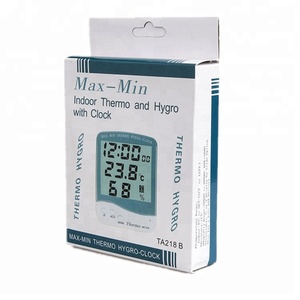 Termómetro Digital LCD TA218B Max-min, higrómetro con reloj - Product Image 6