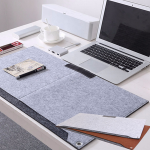 Esteira de mouse acolchoada longa de feltro, tapete para jogos de computador, teclado de mesa, cuidados com a mão, antiderrapante