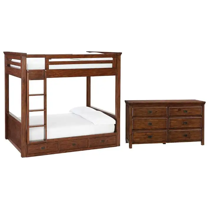 Litera elegante para dormitorio, muebles modernos de madera maciza de pino, columpio para bebé, Color blanco, madera Natural o caramelo