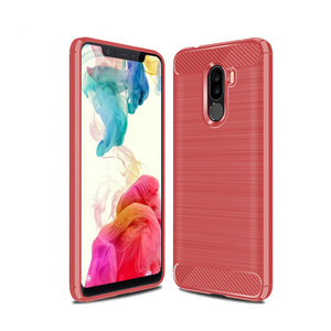 Lüks karbon Fiber fırçalanmış tasarım yumuşak kauçuk TPU Xiaomi için telefon kılıfı Pocophone <span class=keywords><strong>F1</strong></span> 13T Pro not 13 Pro + Mix Fold 3 arka kapak