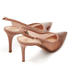 2019 Yeni Varış moda kadın marka tarzı PVC slingbacks yüksek topuk parti gece kulübü ayakkabı - Product Image 3