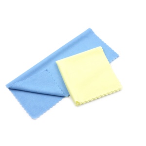 Toptan 3m mikrofiber sihirli temizlik bezi mavi sarı dantel kenar hassas temizlik için dijital mikrofiber gözlük için - Product Image 6