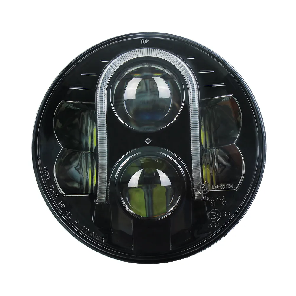 Wukma New Arrival!!! 7" LED Headlight H4 Round 80W LED Work Lamp 7 Inch Auto LED Head Light For Motorcycle Car