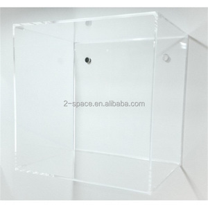 clear Acrylic Acrylic <strong>Display</strong> case Plastic Wall Mounted <strong>Cube</strong> Shelves