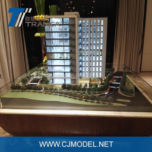 Modern 3D Single Building Model , Miniature Building Diorama