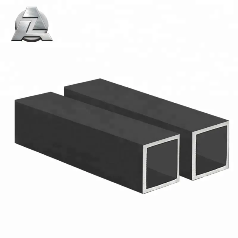 Anodizado negro de extrusión de aluminio de aleación de hueco cuadrado tubo