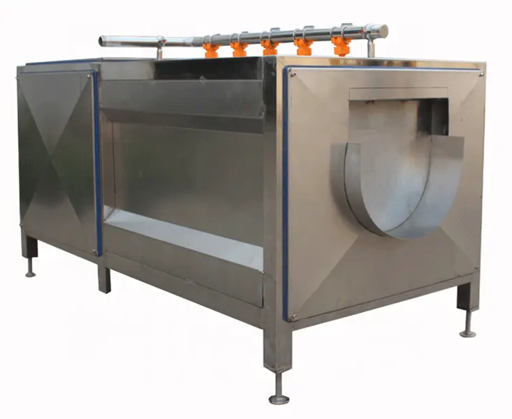 Hoge efficiëntie zoete aardappel wassen en peeling machine/gember peeling machine//lotus wortel peeling machine