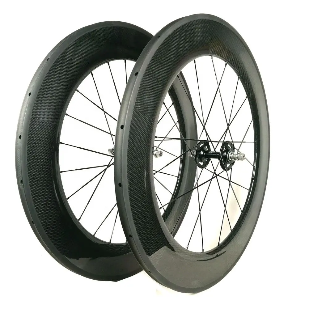 Wheel Carbon Track For Fixed Gear Rear Wheel 700C Fixie Bike Rims 88mm Wheels Single Speed Fixie Wheelset 700C Tubular