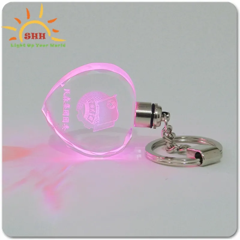 Transparent LED Accessories Keychain & Led Light Up Keychain & Shining Blinking Rings