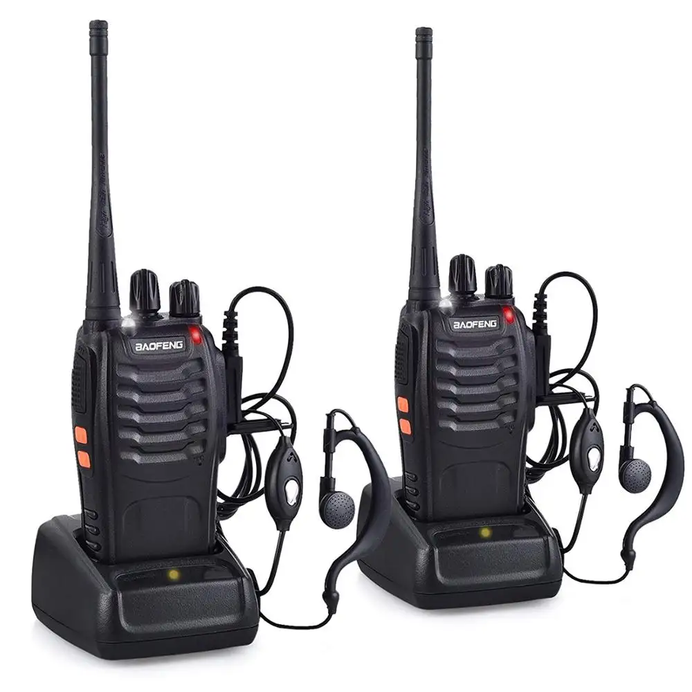 Mstar-walkie-talkie de mano Baofeng 888S, Radio de dos vías, Uhf, 400-470mhz, negro, supertransceptor, escáner