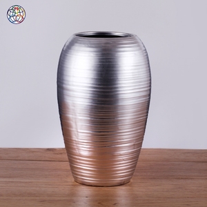 フラワーロスデメタル花瓶手工芸品フロレロcilindrico磁器モダン花瓶装飾用