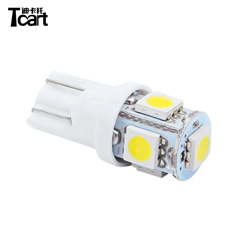 Tcart auto sinal iluminação peças Custo-benefício 12v T10 w5w 5050 5SMD carro leitura luzes placa lâmpada de posição do bulbo