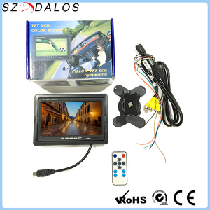 Universal 7&quot; Inch HD LCD Car Monitor Camera Color TFT for Rear View <strong>Mirror</strong> 2 AV Input <strong>Reverse</strong> Backup Parking VCR DVD Player - Product Image 5