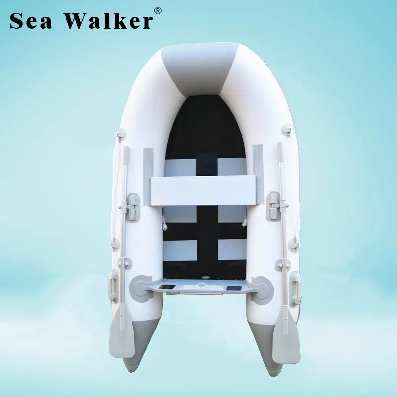 Seawalker-barco de pesca inflable de 2,3 M, bote de remos de Material de PVC con suelo de listón de aire, balsa deportiva con CE