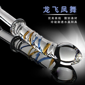 用于阴道和肛门的廉价大火玻璃阴茎假阴茎玩具