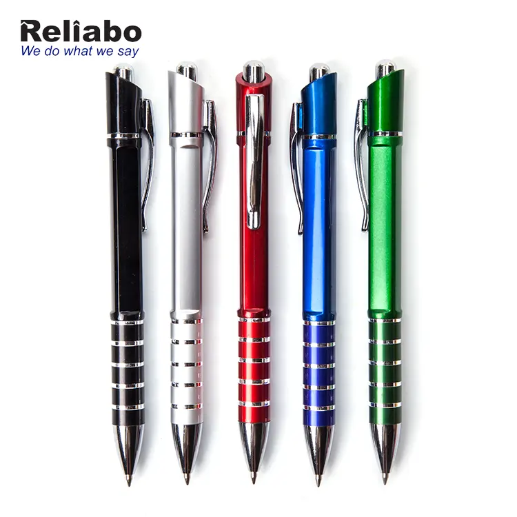 Reliabo China Supplier Customized Advertising Promotional Novelty Plastic Press Ball Pen