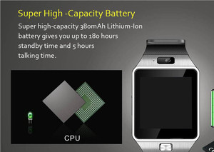 카메라 스퀘어 TFT 디스플레이 캘린더 기능 사용자 정의 로고 안드로이드 지원 SIM 카드가있는 최고 판매 휴대용 스포츠 스마트 워치 <span class=keywords><strong>DZ09</strong></span> - Product Image 6