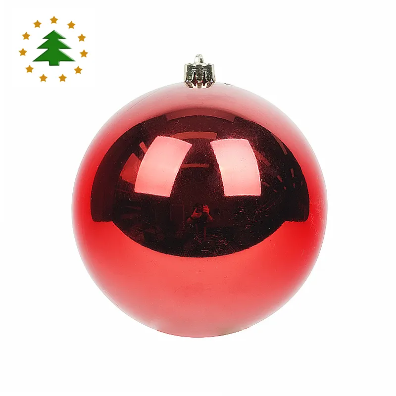 Artículos decorativos al por mayor, gran percha gigante de plástico, bola de Navidad de 6 pulgadas