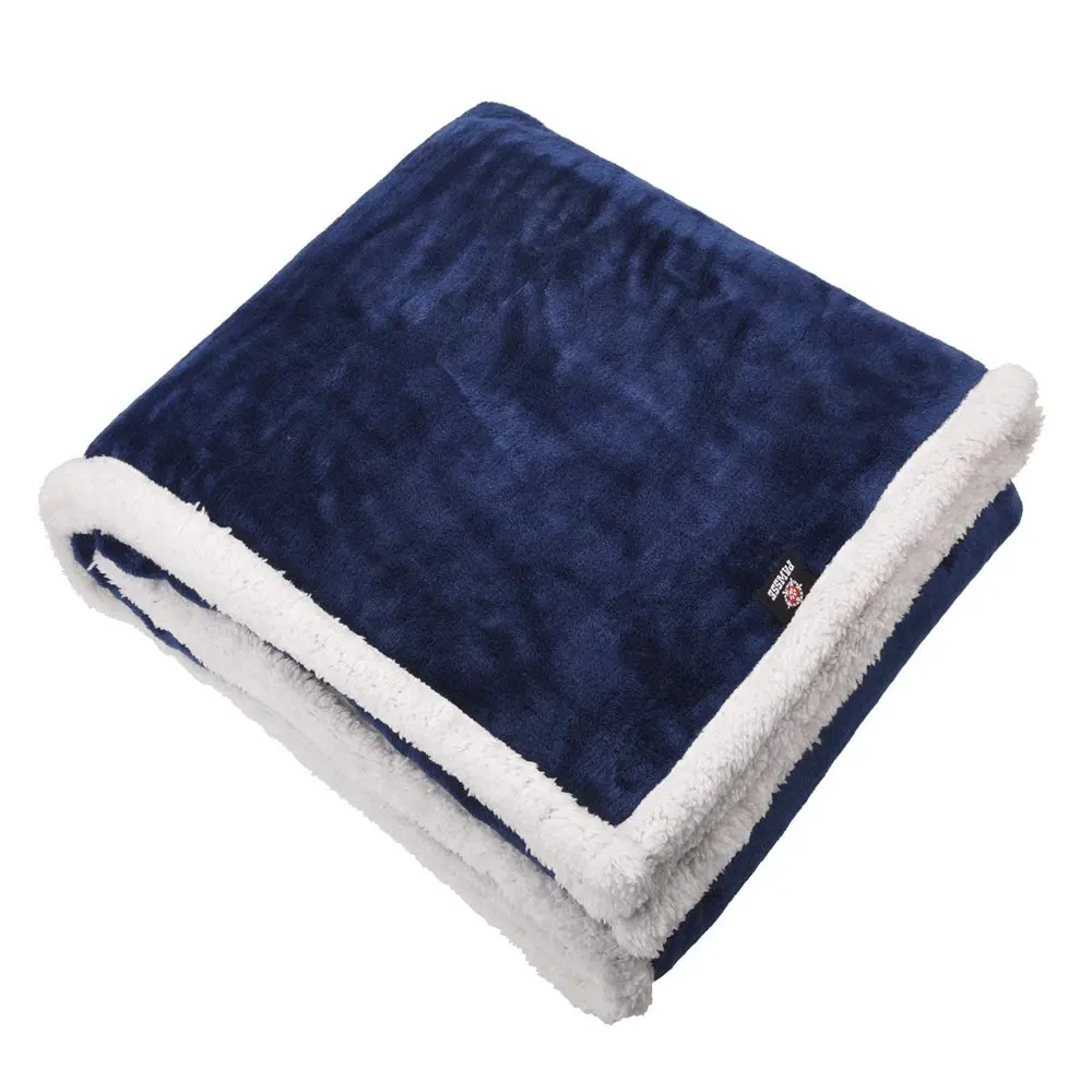 राजा आकार बिस्तर के लिए गर्म शेरपा नरम ऊन फेंक कंबल के लिए प्रतिवर्ती मोटी फजी सर्दियों