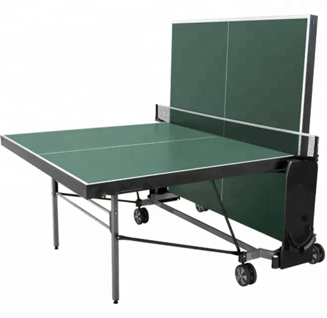 Tavolo da ping-pong pieghevole da 25MM con logo personalizzato HDF per esterno