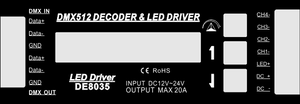 4 canales DMX Controlador LED DMX512 decodificador 12V controlador de LED RGBW