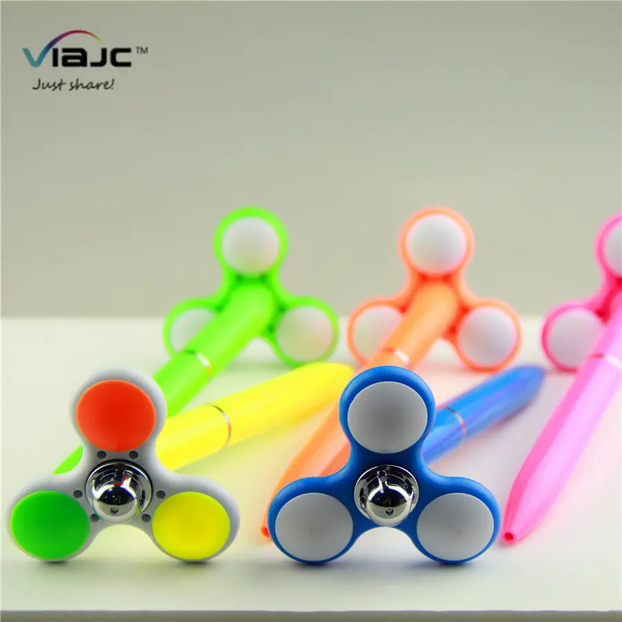 Novelty gyro pen customized logo fidget spinners ball pen funny for promotion