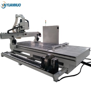 YN1325 YN1530 carpintería 4 ejes 5 ejes herramientas de cambio automático ATC Cnc grabado tallado enrutador máquina husillo giratorio con rotativo