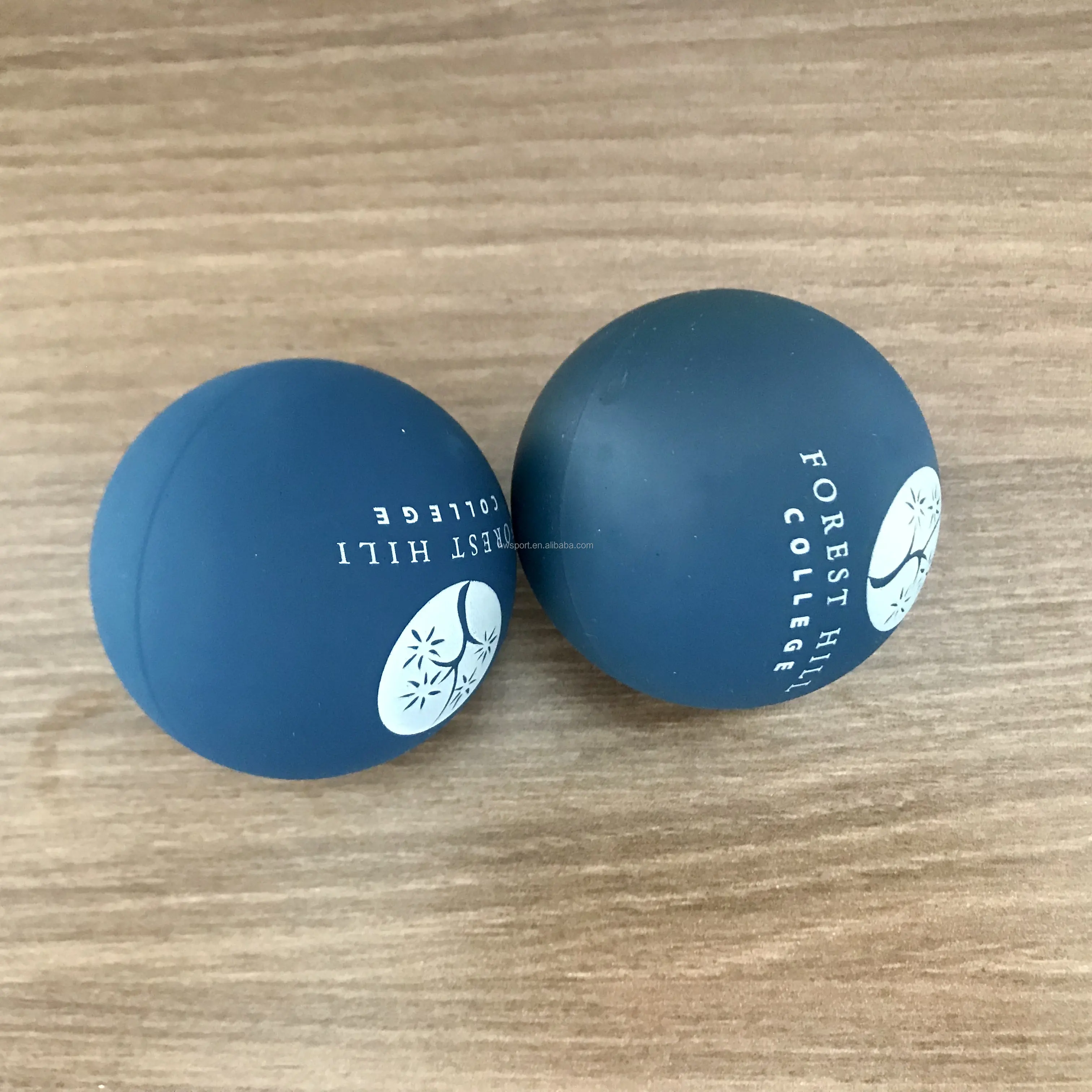 ロゴがプリントされたダークブルーのラバーバウンスボール2019ホット販売高品質カスタムおもちゃゴムフォームボール