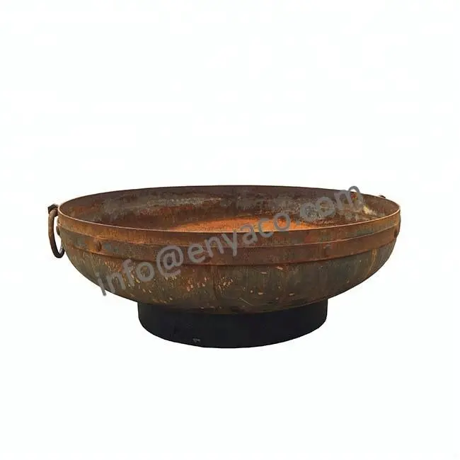 Iron Metal Type Rustic Outdoor Garden India Kadai Fire Pit Bowl