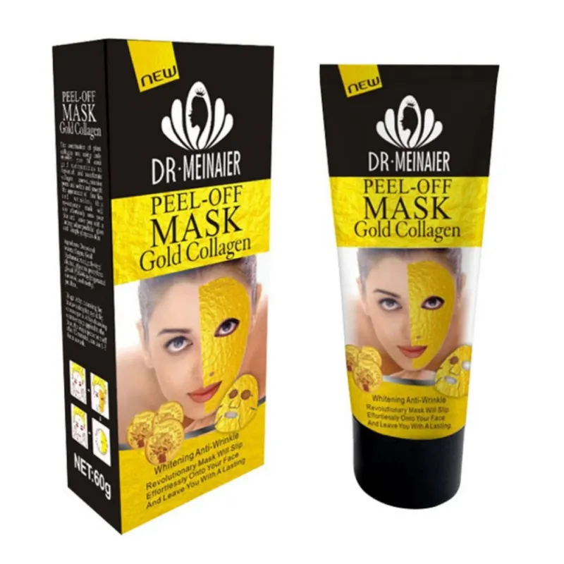 24K altın kollajen soyulabilir maske cilt bakımı yüz beyazlatma sıkılaştırıcı sıkılaştırıcı cilt kırışıklık karşıtı Anti-Aging yüz maskesi yüz bakımı maskesi