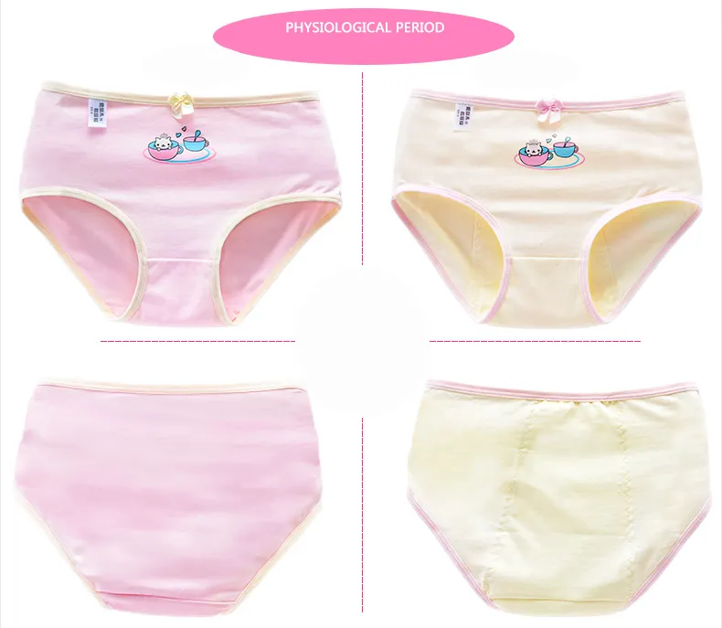 Las niñas adolescentes en ropa interior en fisiológica período Personalizar algodón chica adolescente ropa interior