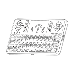 Q9带有迷你键盘遥控器的彩色背光智能空中鼠标 - Product Image 4