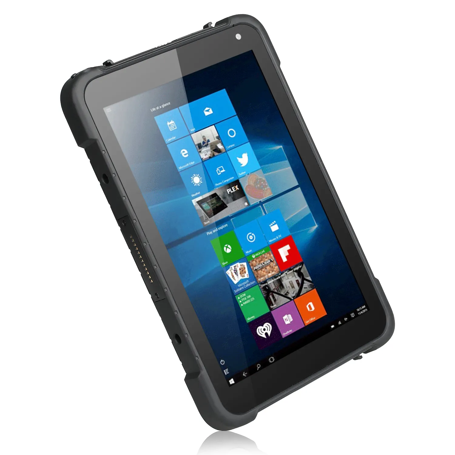 Rugged Tablet para Windows 10 veículo montado 700nit luz solar vista tela tablet leitor NFC Computador móvel 4G LTE RJ45 TABLET