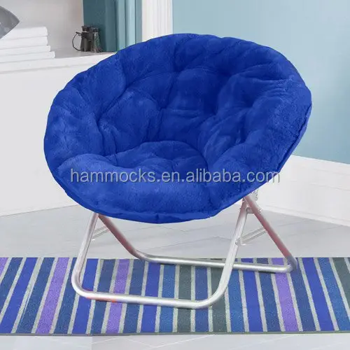 Silla plegable con forma de luna para adulto, para acampar, económica, con cojín cómodo