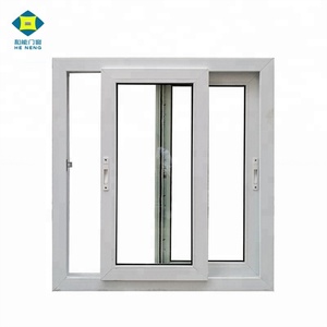 Amerikan kanat anti-hırsızlık ekran darbe çift camlı pvc sürgülü cam pencere - Product Image 4