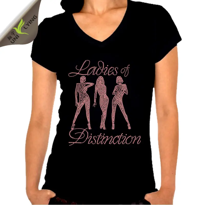 Camiseta con diamantes de imitación para chica, moda moderna, Sexy, personalizada