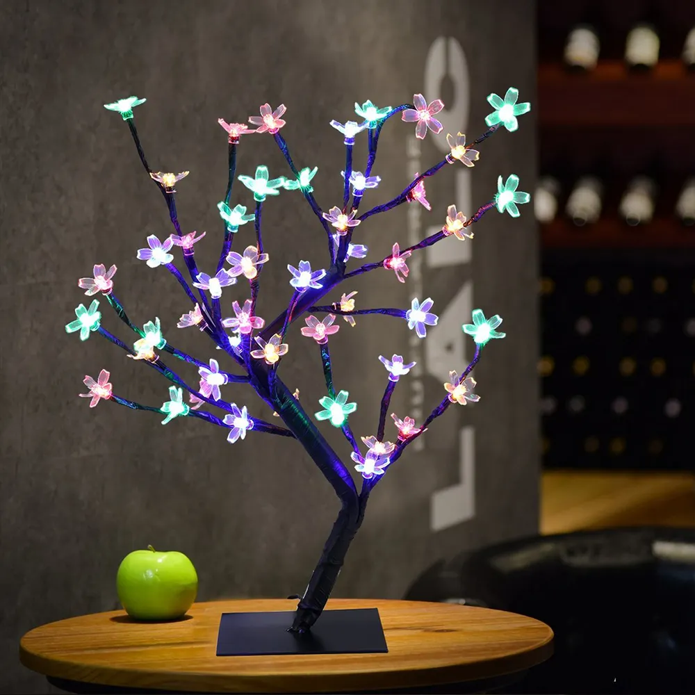 Lampe Branches d'arbre décoratives à 48LED, diodes, fleurs de cerisier