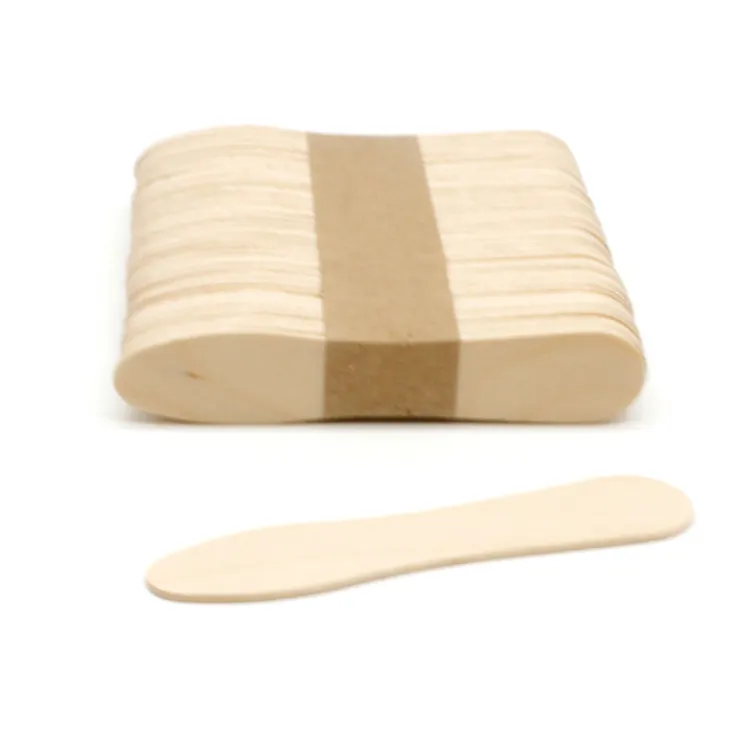 Cuchara de helado de madera ecológica, producción de palos artesanales, Impresión de logotipo, palo de paleta