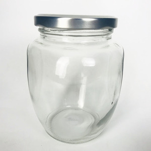 גבוהה באיכות 450 ml חדש צורת ריק זכוכית דבש צנצנת לשימורים