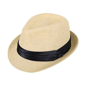 蓝色纸制草帽男式软呢帽 - Product Image 5