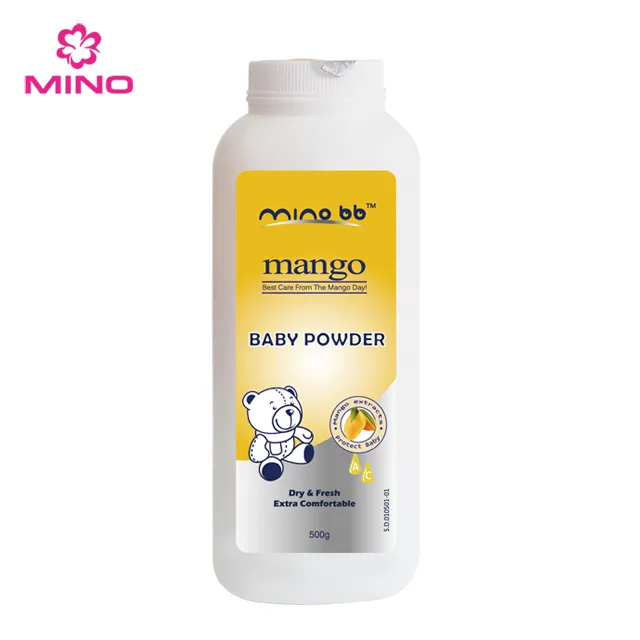 BB Powder Baby Talkum puder mit Handelsmarke von Mino Sensitive Skin Baby Powder Windel ausschlag
