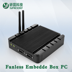 Intel J1900 Fanless Mini Box PC <strong>Thin</strong> <strong>Client</strong> Barebone Pc System Mobile <strong>Embedded</strong> System Tablet Pc NIS-B987 2*HDM(I) + 1*VGA - Product Image 2