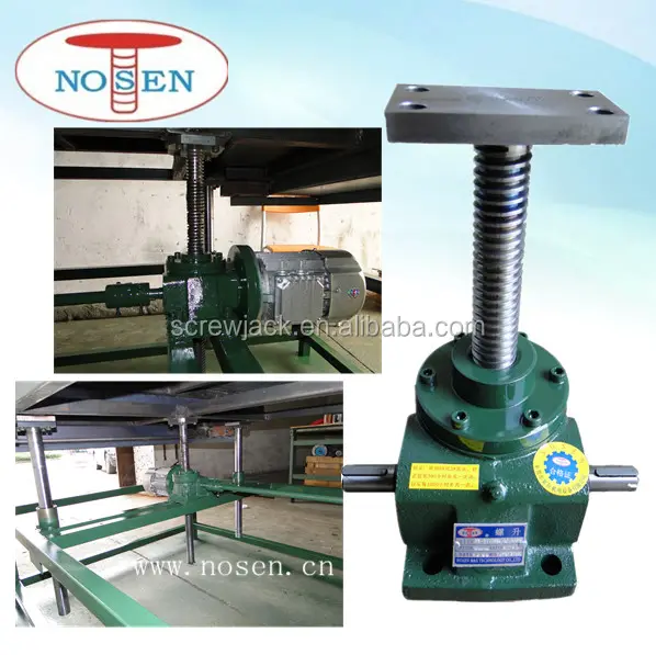 electric motorized screw jack system for lowering and lifting