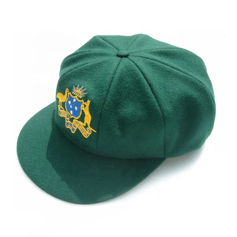 Custom Aussie-Style Wool Cricket Baggy Green Caps For Sale