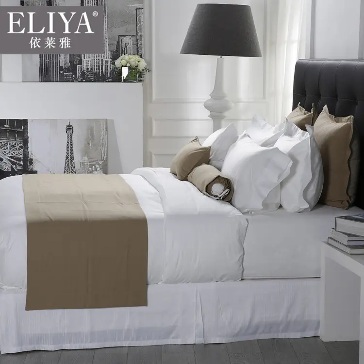 カスタム高級ホテルリビング5つ星高級家庭用寝具コレクション綿シーツ、綿100% 快適な3つ星ホテルのベッドシーツ