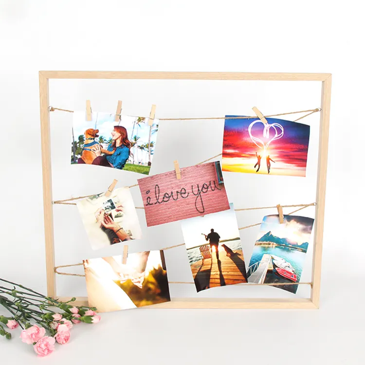 Cadres de Photo en bois, pour Collage de photos en famille, 4 pièces, vente en gros